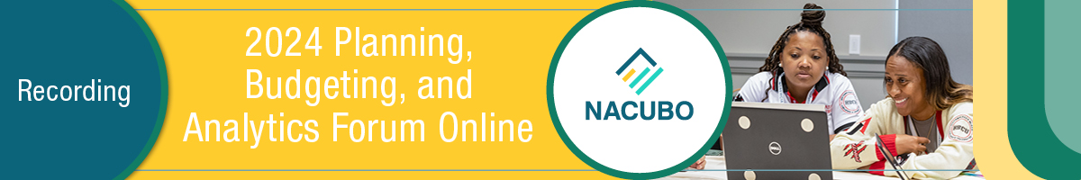 PBAF24: Using NACUBO Tools to Support Your Data Journey